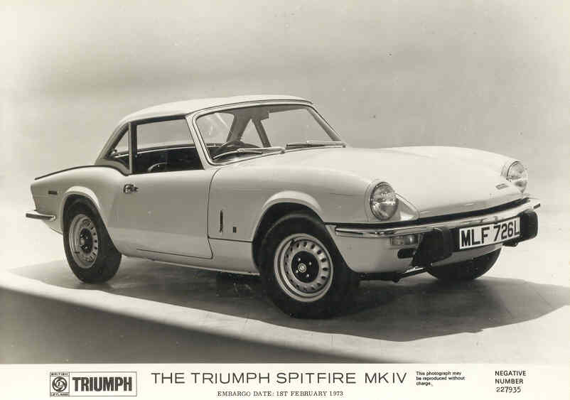 Triumph Spitfire - original Pressefoto von 1973!